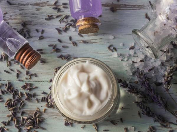 Homemade lavender bath products
